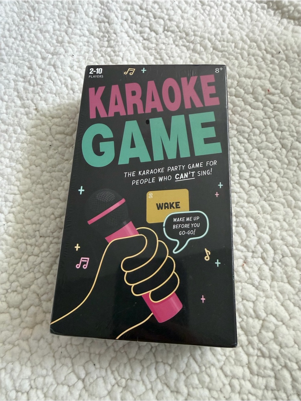 Karaoke Game Party Card Game — Black with Pink & Teal Accents